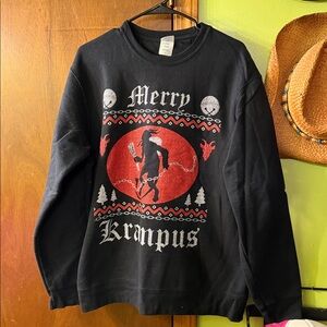 Merry Krampus Black Sweatshirt
